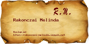 Rakonczai Melinda névjegykártya